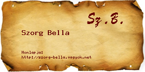 Szorg Bella névjegykártya